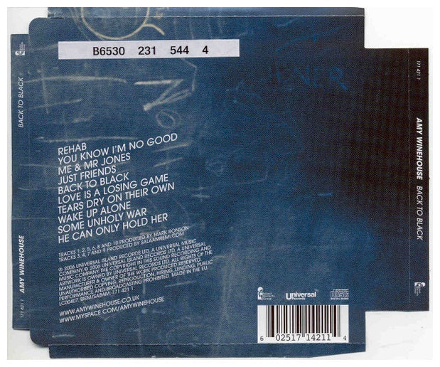 AMY WINEHOUSE - BACK TO BLACK | CD
