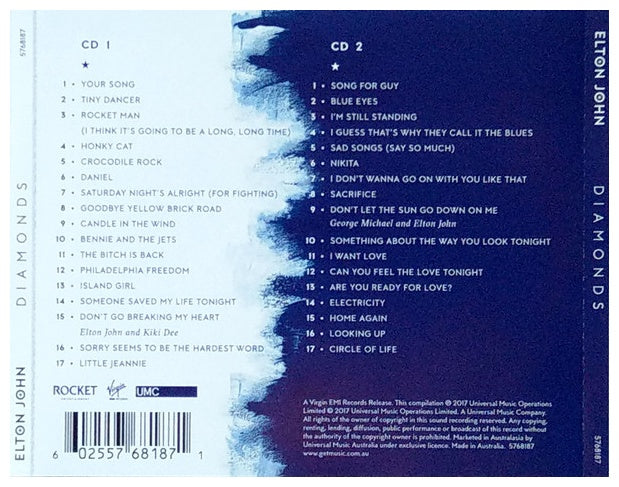 ELTON JOHN - DIAMONDS; THE GREATEST HITS (2CD) | CD