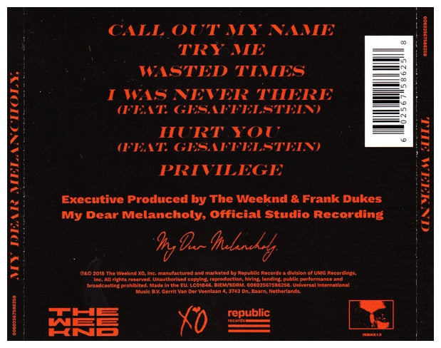WEEKND - MY DEAR MELANCHOLY | CD