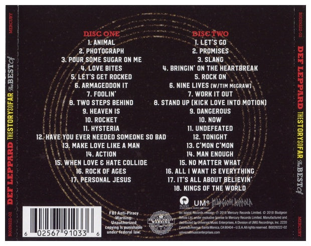 DEF LEPPARD - THE STORY SO FAR (2CD) | CD