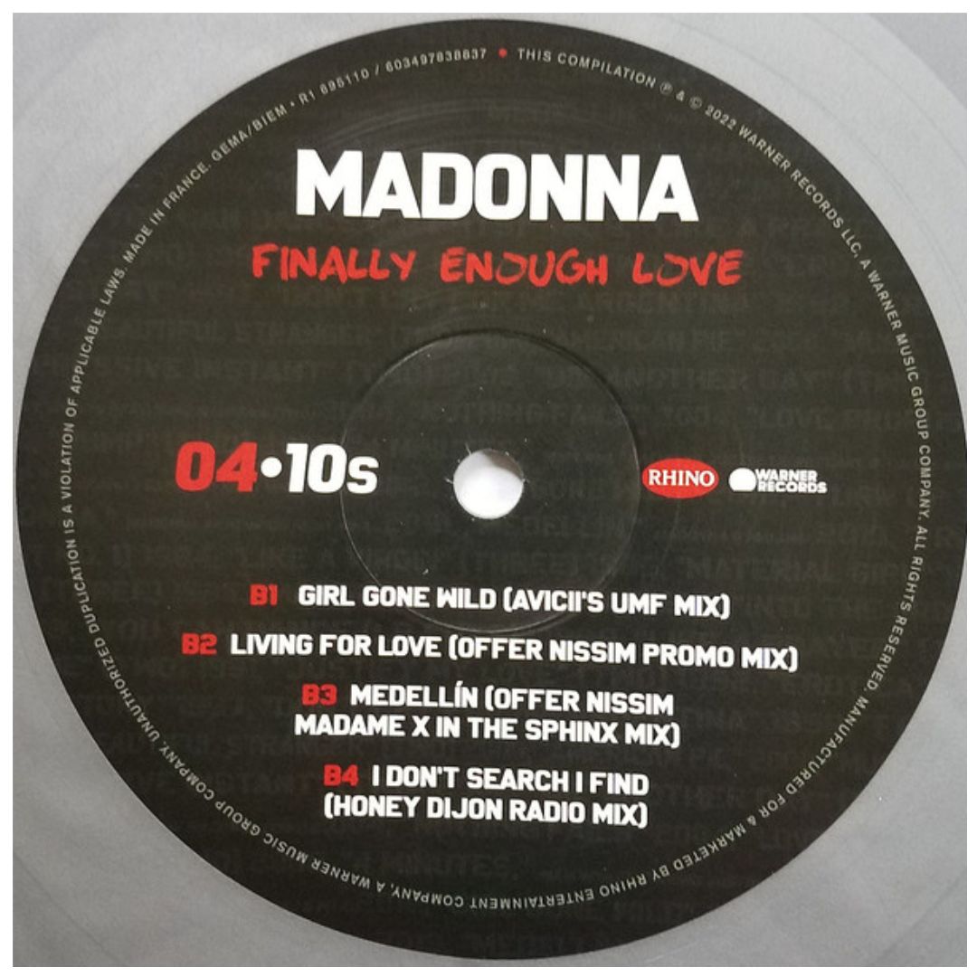 MADONNA – FINALLY ENOUGH LOVE 1S REMIXED (2LP) | VINILO