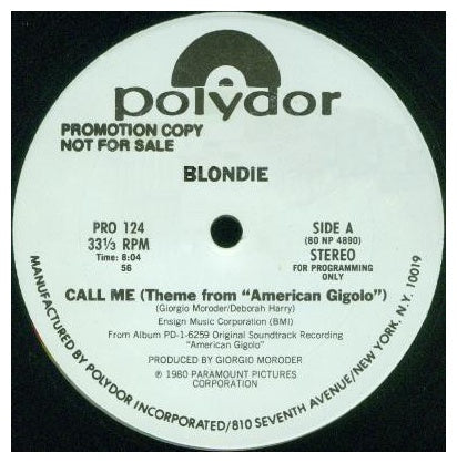 BLONDIE - CALL ME | 12" MAXI SINGLE USADO