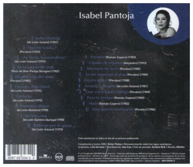 ISABEL PANTOJA - INOLVIDABLES RCA: 20 GRANDES EXITOS | CD