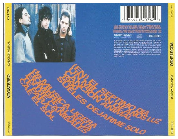 SODA STEREO - CANCION ANIMAL | CD