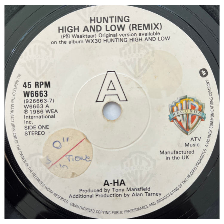 A-HA - HUNTING HIGH AND LOW (REMIX) | 7" SINGLE VINILO USADO