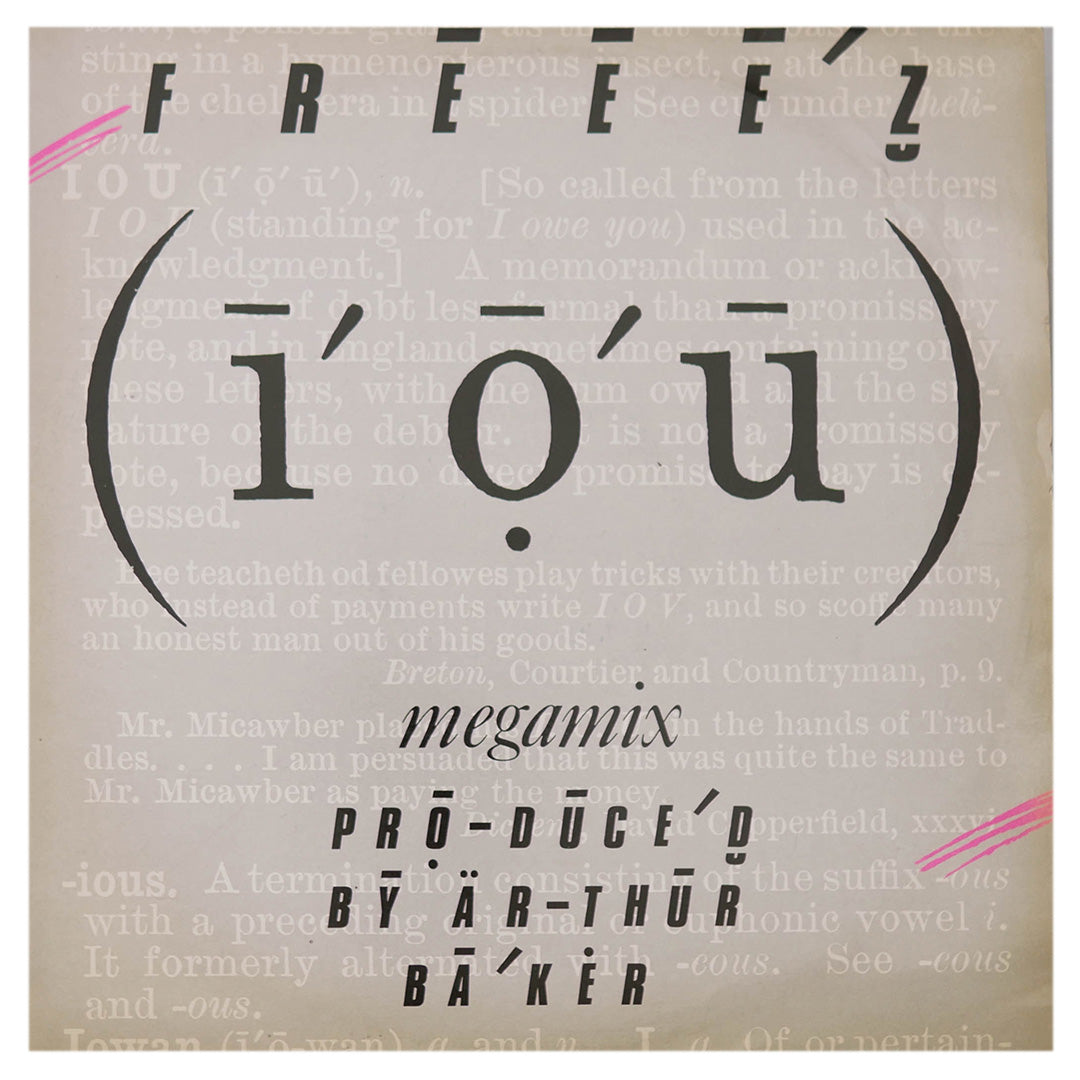 FREEEZ - IOU (MEGAMIX) | 12" MAXI SINGLE USADO