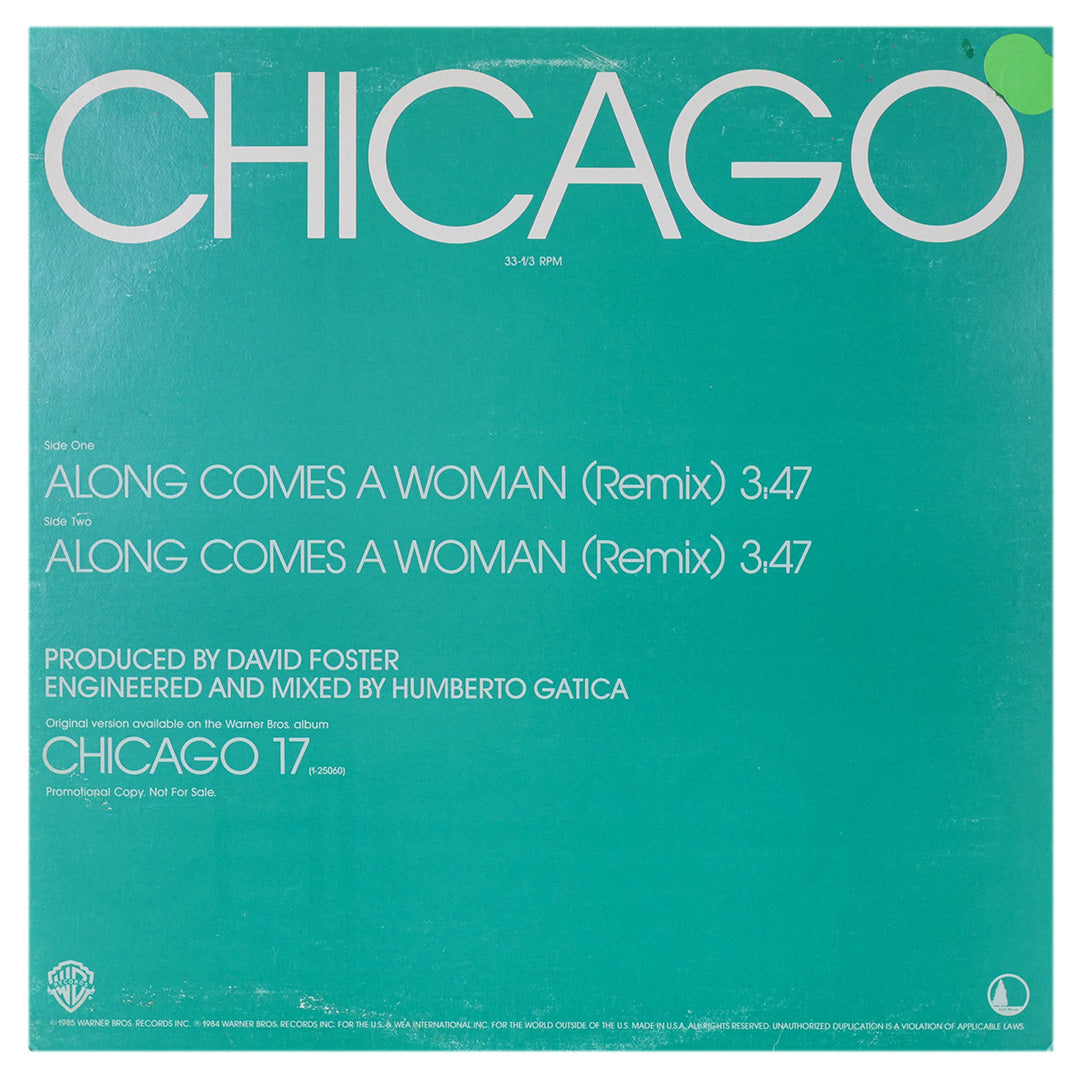 CHICAGO - ALONG COMES A WOMAN | 12" MAXI SINGLE USADO