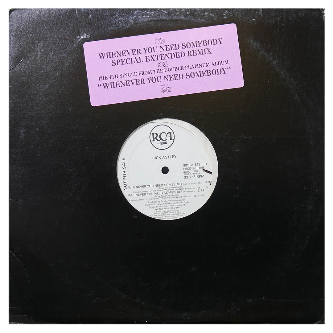 RICK ASTLEY - WHENEVER YOU NEED SOMEBODY | 12" MAXI SINGLE USADO