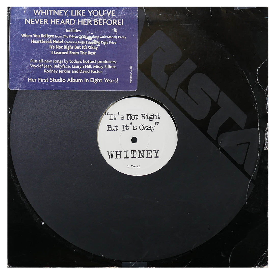 WHITNEY HOUSTON - IT'S NOT RIGHT BUT IT'S OKAY | 12" MAXI SINGLE USADO