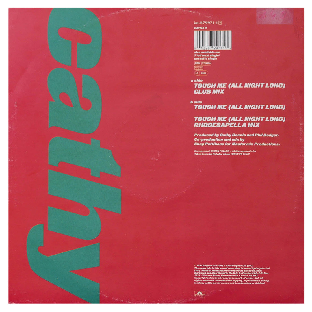 CATHY DENNIS - TOUCH ME (ALL NIGHT LONG) | 12" MAXI SINGLE USADO