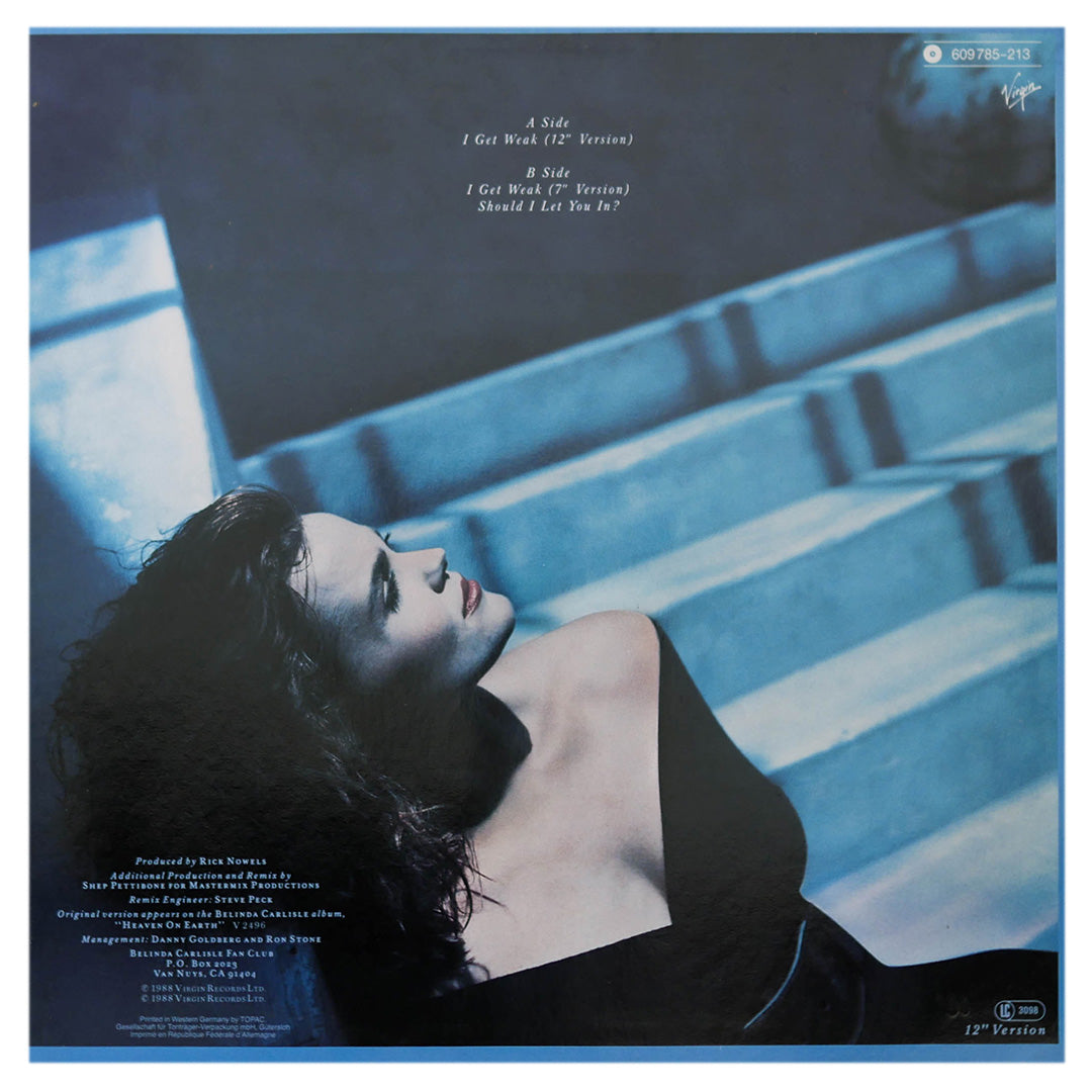 BELINDA CARLISLE - I GET WEAK | 12" MAXI SINGLE USADO