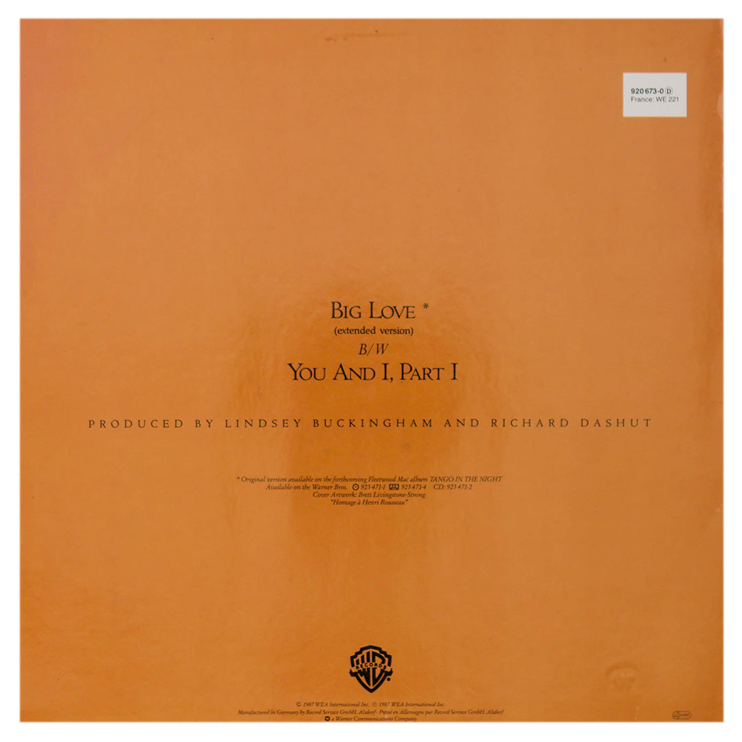 FLEETWOOD MAC - BIG LOVE | 12" MAXI SINGLE USADO