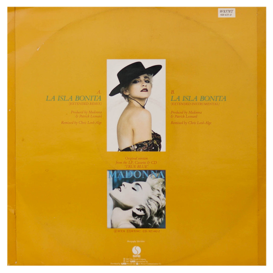 MADONNA - LA ISLA BONITA | 12" MAXI SINGLE USADO