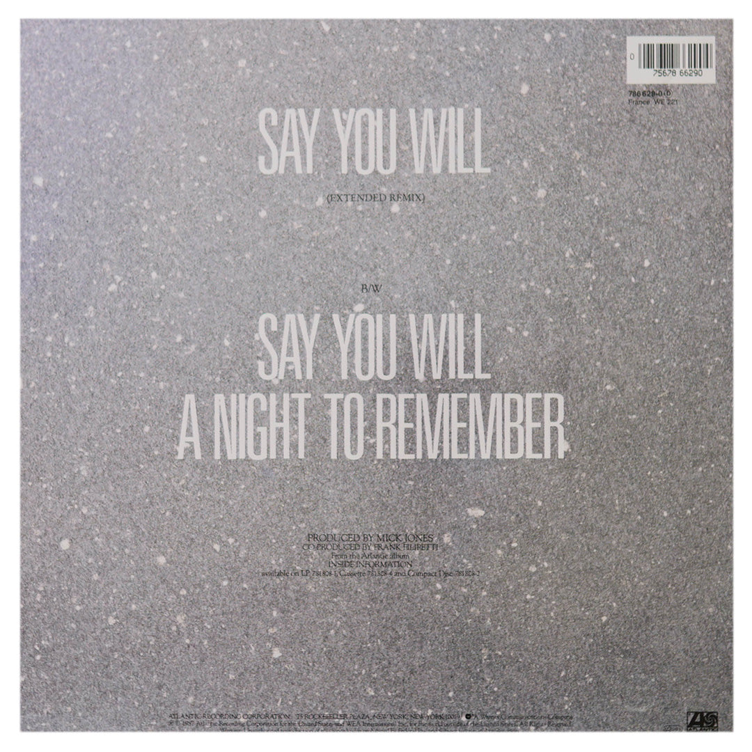 FOREIGNER - SAY YOU WILL | 12" MAXI SINGLE USADO