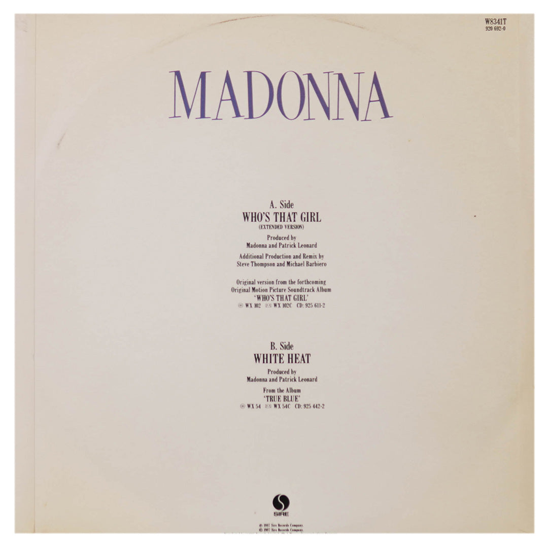 MADONNA - WHO'S THAT GIRL | 12" MAXI SINGLE USADO