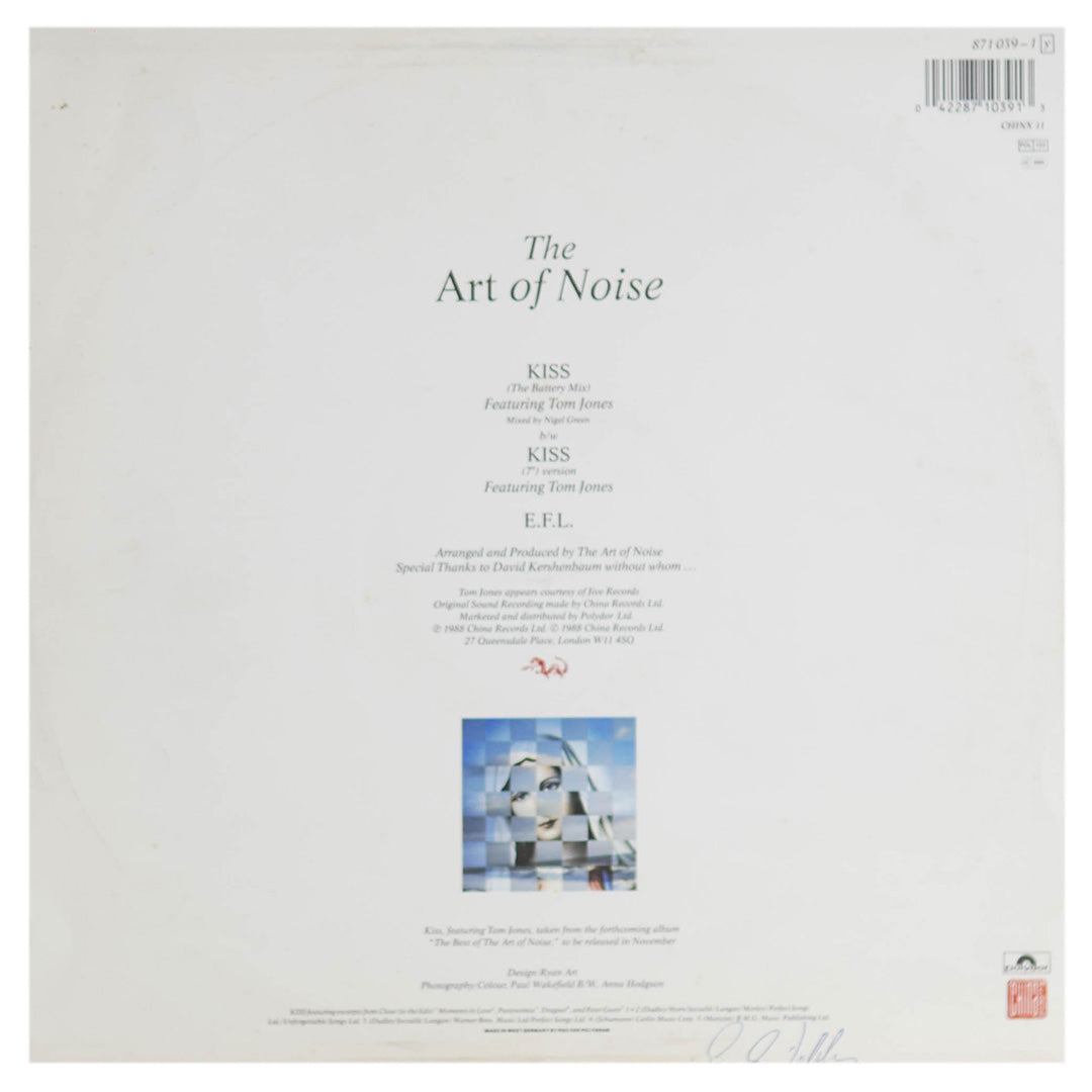 ART OF NOISE FT. TOM JONES - KISS | 12" MAXI SINGLE USADO