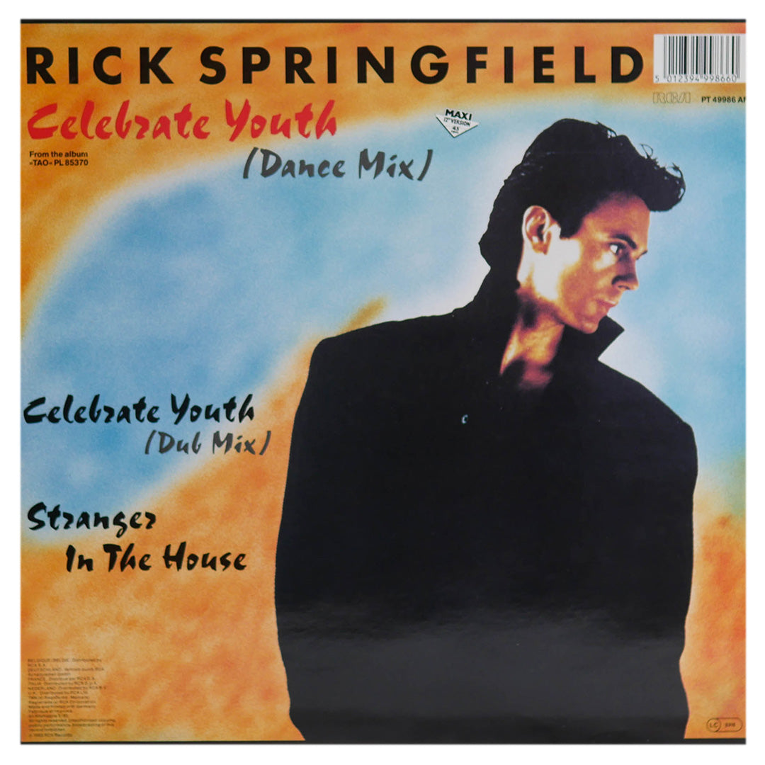 RICK SPRINGFIELD - CELEBRATE YOUTH(SPECIAL EXTENDED DANCE MIX) | 12" MAXI SINGLE USADO