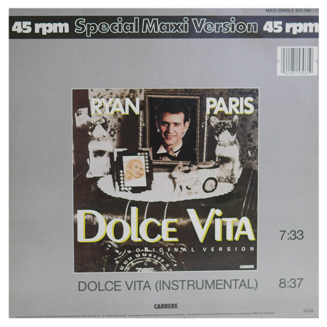RYAN PARIS - DOLCE VITA | 12" MAXI SINGLE USADO