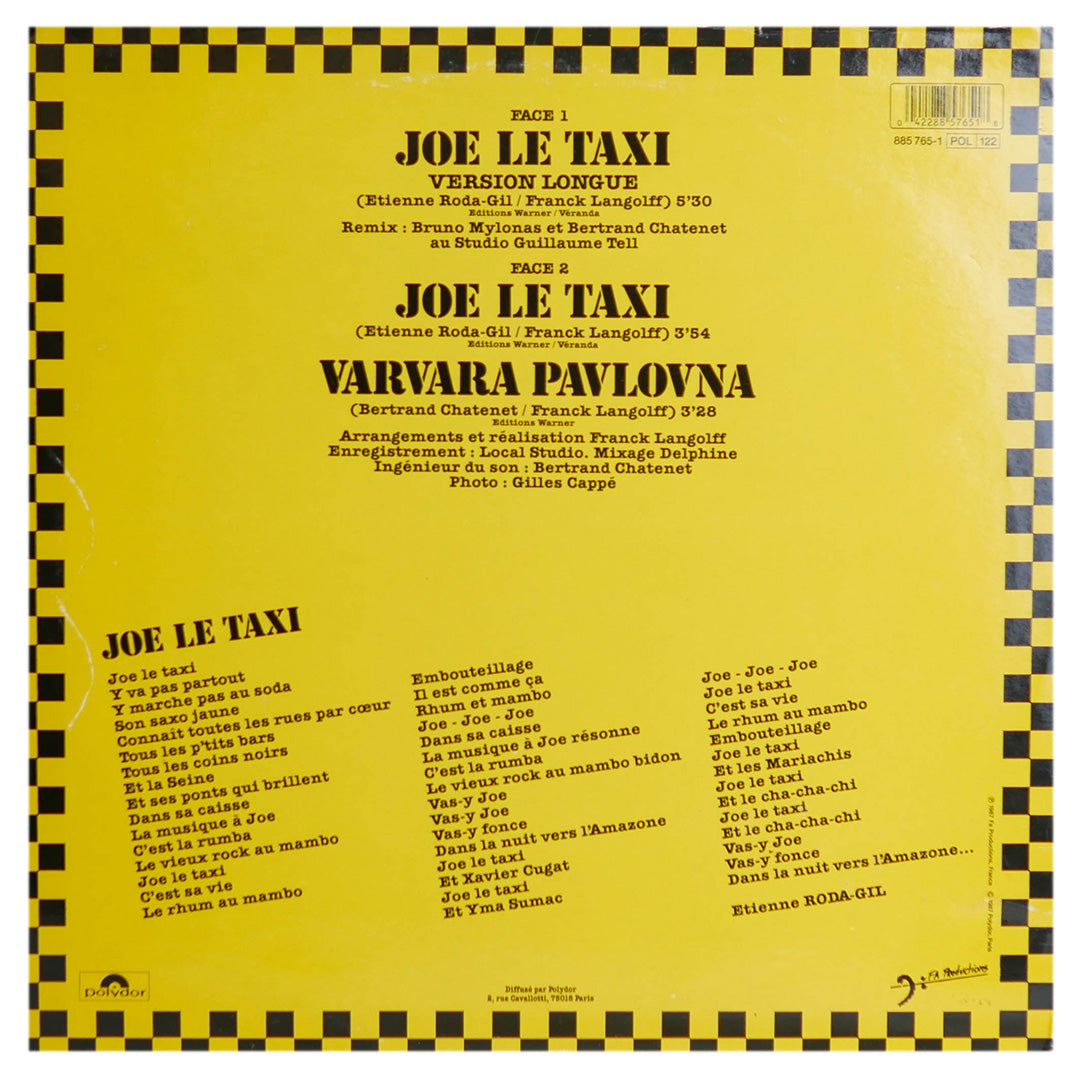 VANESSA PARADIS - JOE LE TAXI | 12" MAXI SINGLE USADO