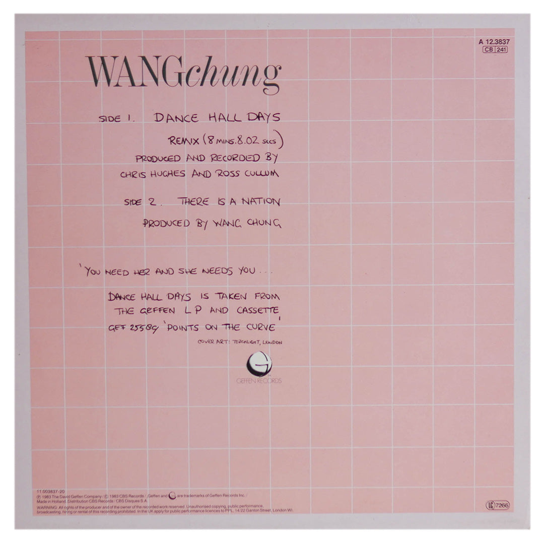 WANG CHUNG - DANCE HALL DAYS | 12" MAXI SINGLE USADO