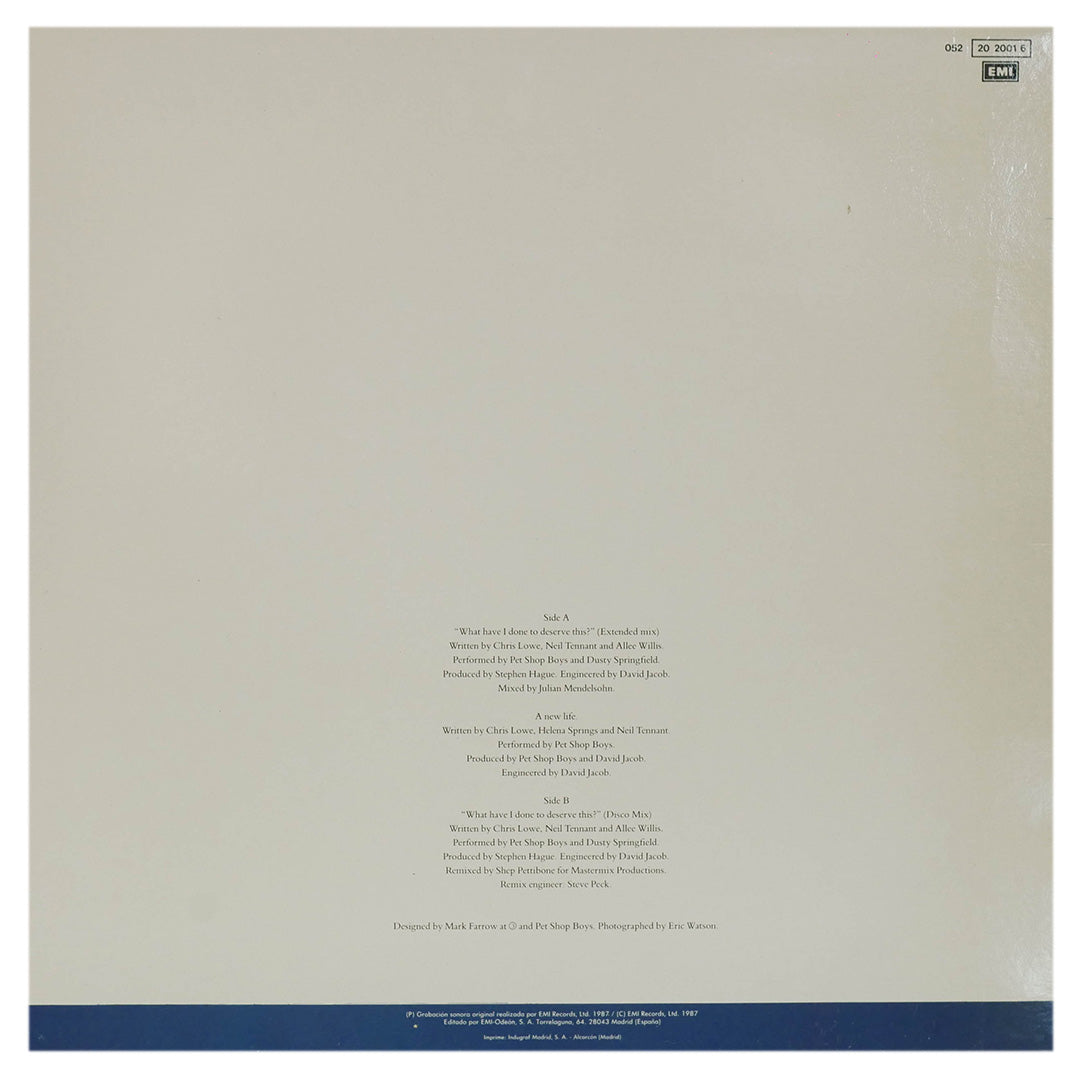 PET SHOP BOYS - WHAT HAVE I DONE TO DESERVE THIS | 12" MAXI SINGLE USADO
