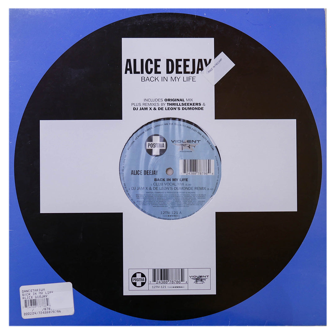 ALICE DEEJAY - BACK IN MY LIFE | 12" MAXI SINGLE USADO