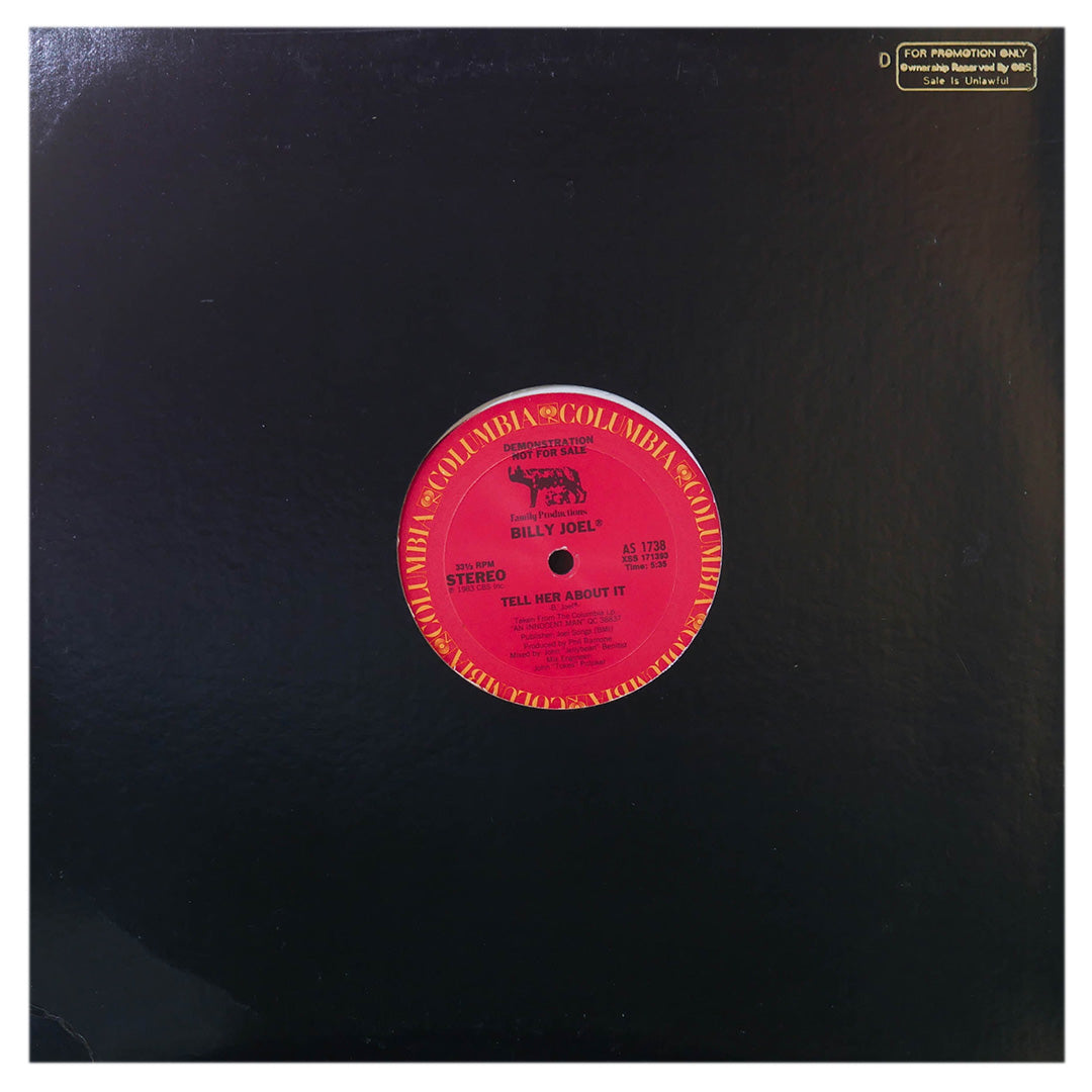 BILLY JOEL - TELL HER ABOUT IT (PROMO) | 12" MAXI SINGLE USADO