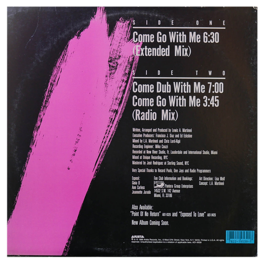 EXPOSÉ - COME GO WITH ME | 12" MAXI SINGLE USADO