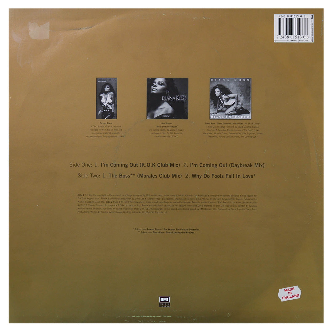 DIANA ROSS - I'M COMING OUT (JOEY NEGRO REMIX) | 12" MAXI SINGLE USADO