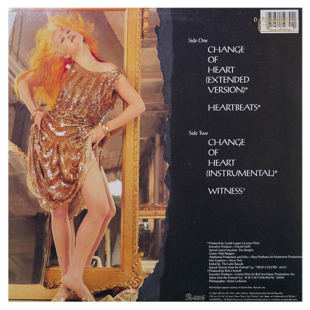 CYNDI LAUPER - CHANGE OF HEART | 12" MAXI SINGLE USADO