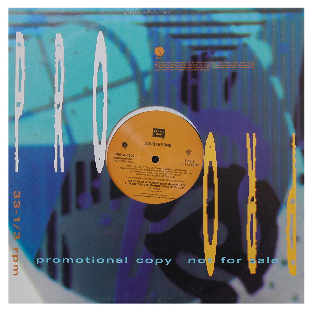 DAVID BYRNE - MAKE BELIEVE MAMBO (PROMO) | 12" MAXI SINGLE USADO