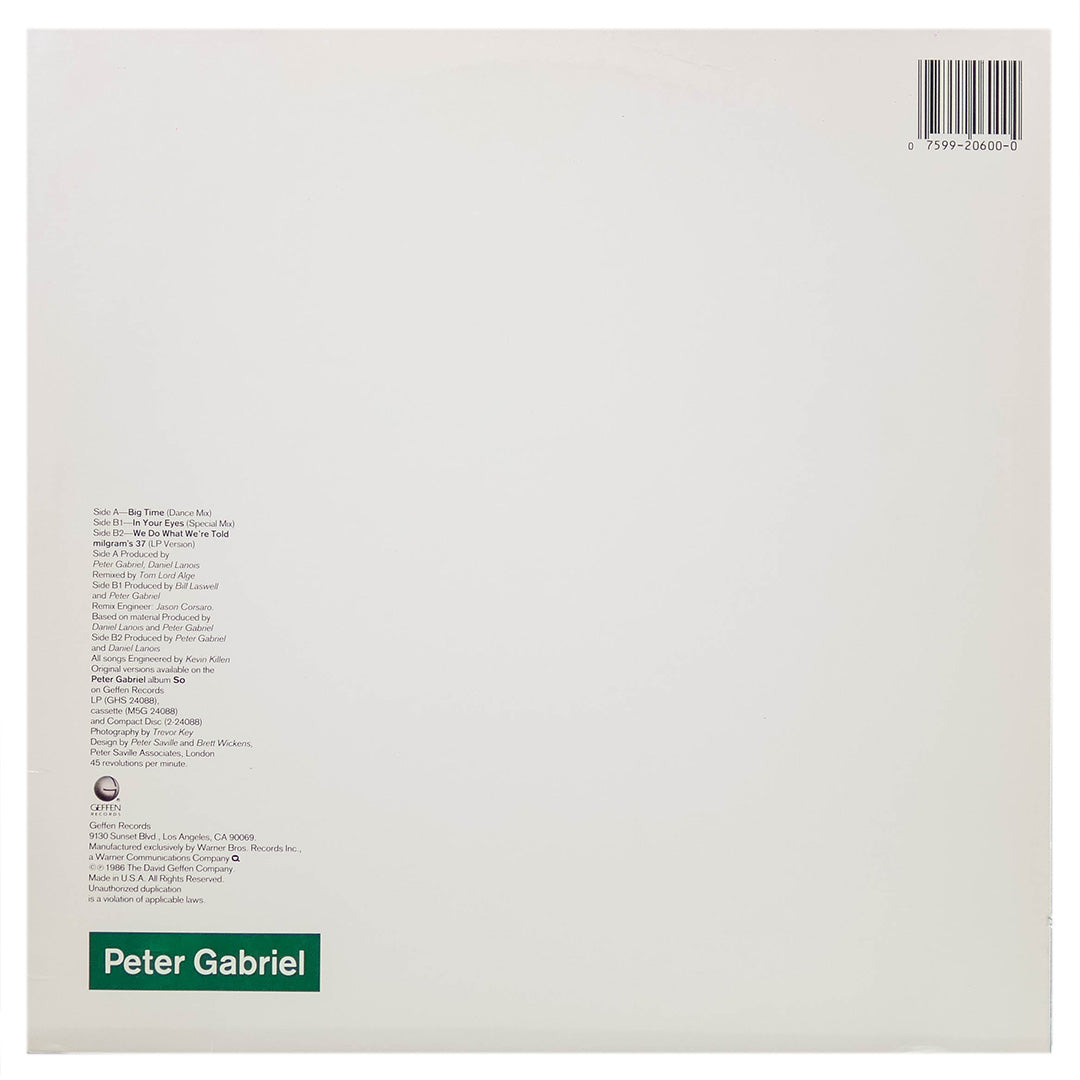 PETER GABRIEL - BIG TIME (DANCE MIX) | 12" MAXI SINGLE USADO