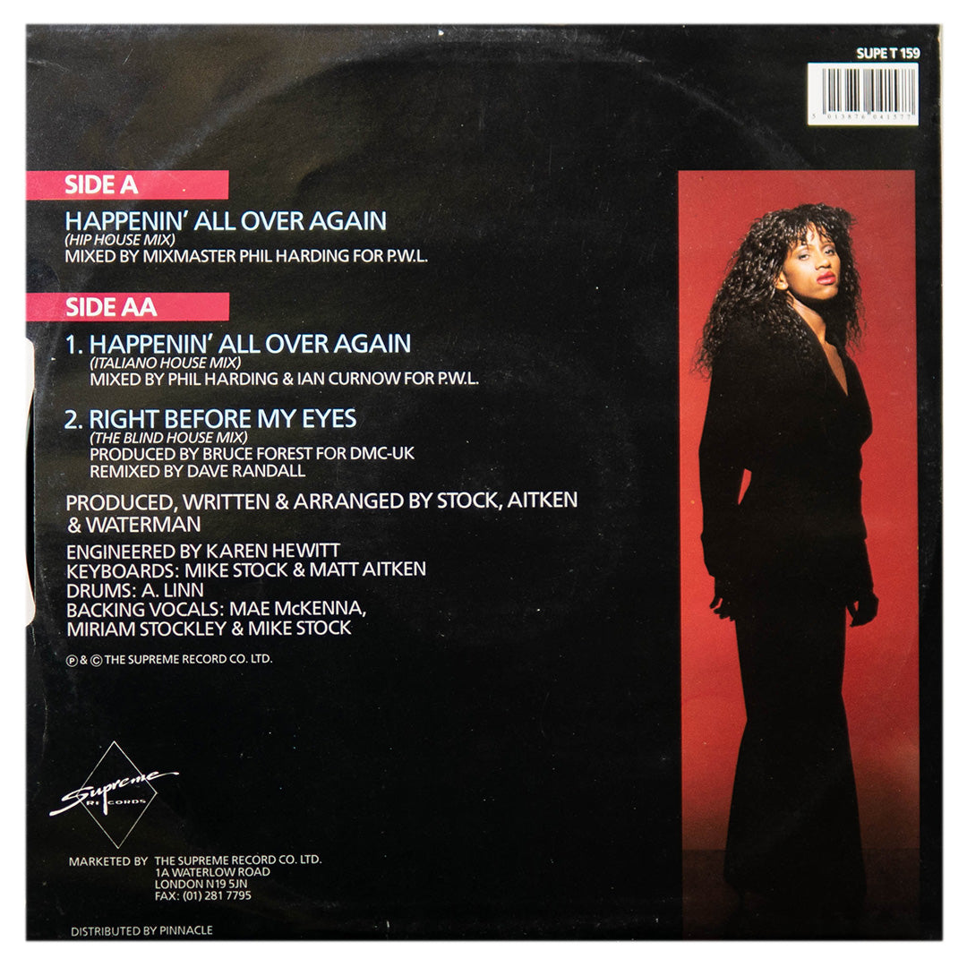 LONNIE GORDON - HAPPENIN' ALL OVER AGAIN | 12" MAXI SINGLE USADO