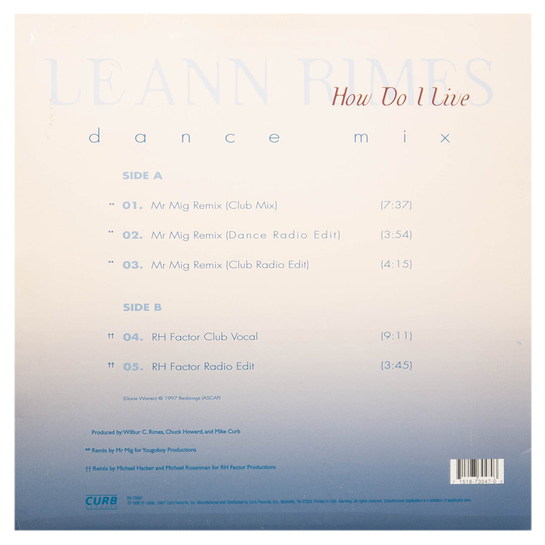 LEANN RIMES - HOW DO I LIVE | 12" MAXI SINGLE USADO
