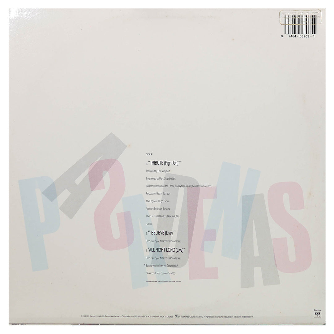 PASADENAS - TRIBUTE (RIGHT ON) | 12" MAXI SINGLE USADO