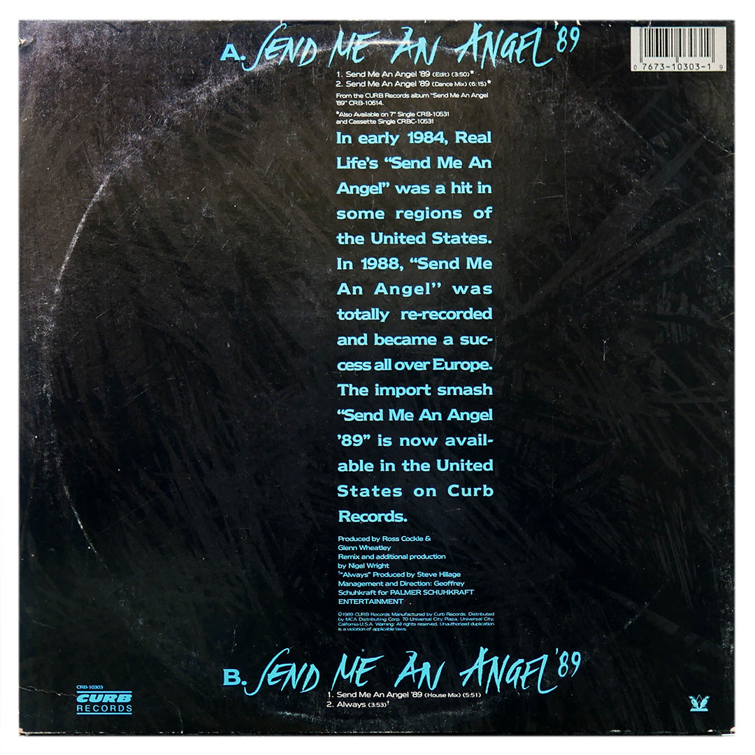 REAL LIFE - SEND ME AN ANGEL | 12" MAXI SINGLE USADO