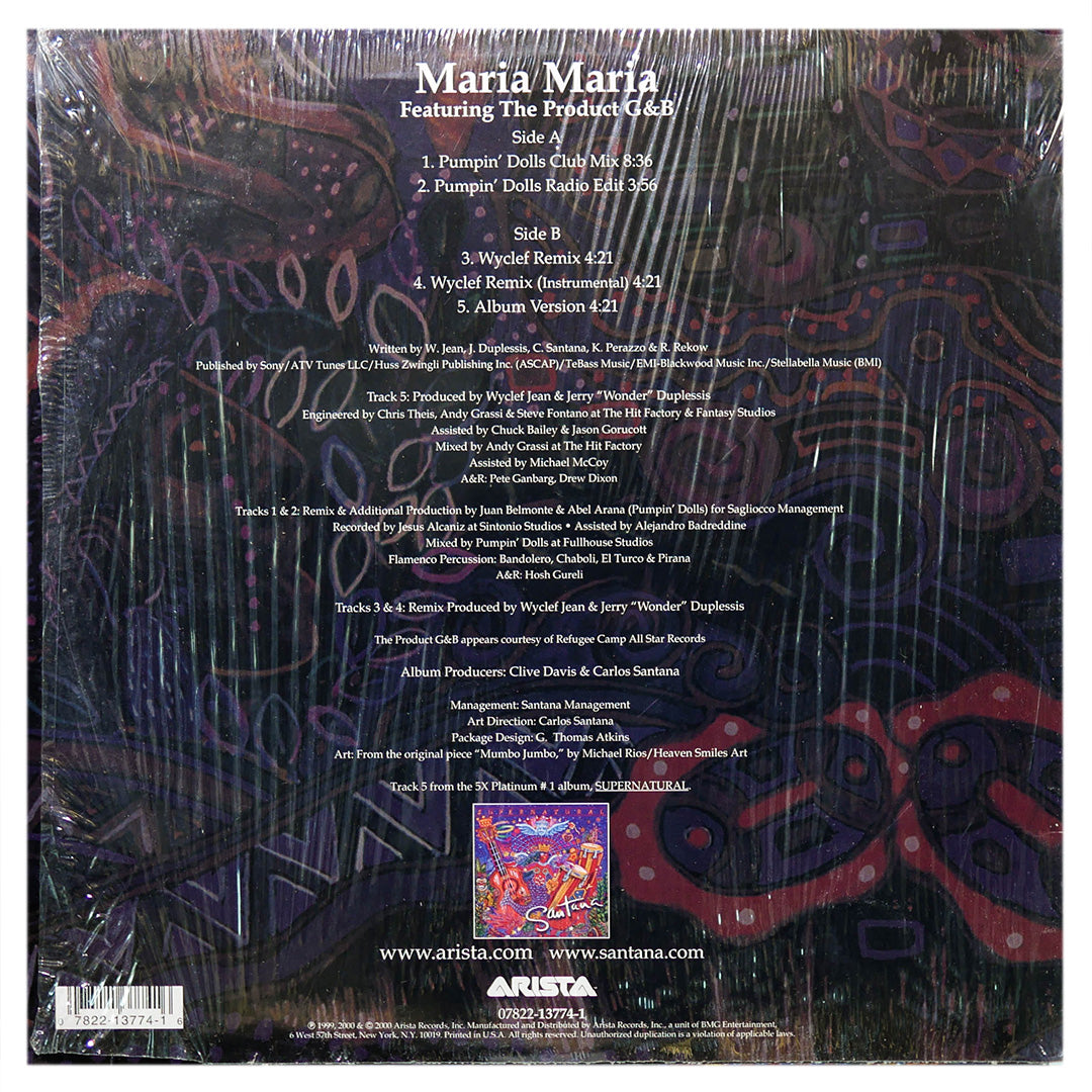 SANTANA - MARIA MARIA | 12" MAXI SINGLE USADO