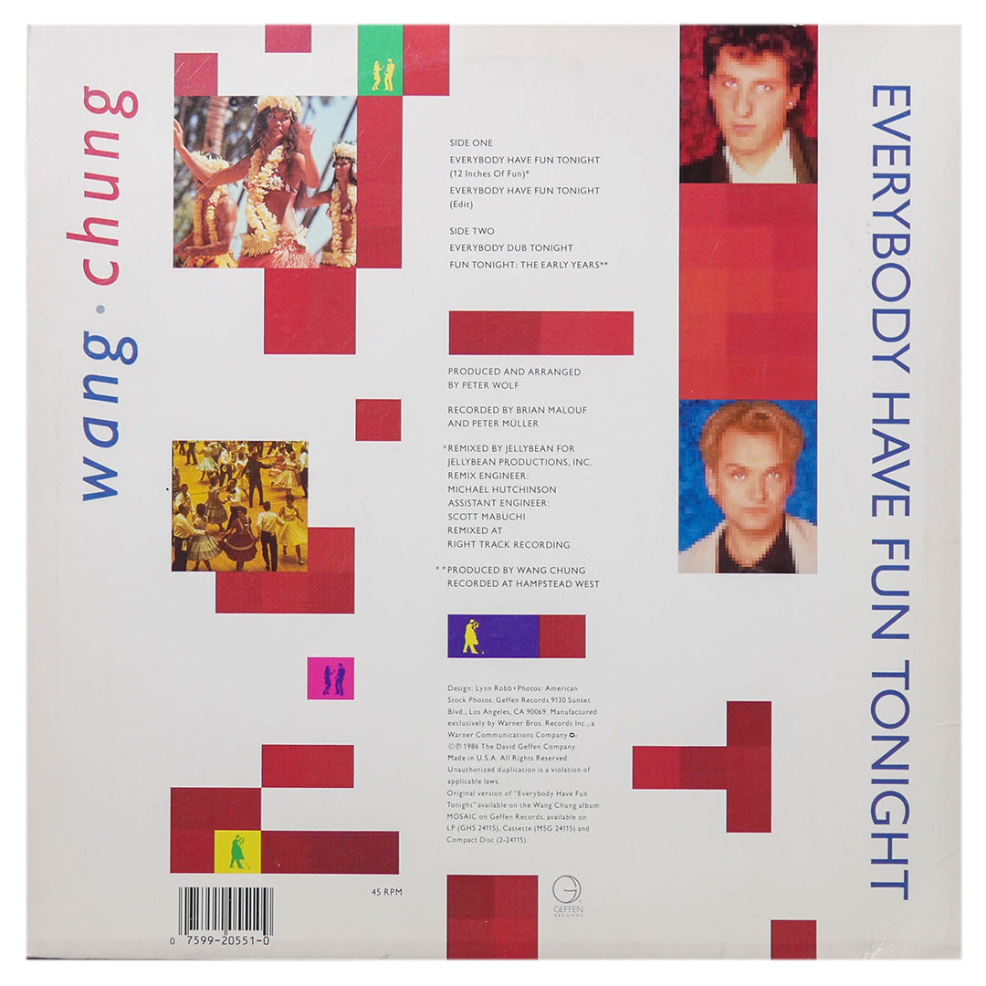 WANG CHUNG - EVERYBODY HAVE FUN TONIGHT | 12" MAXI SINGLE USADO
