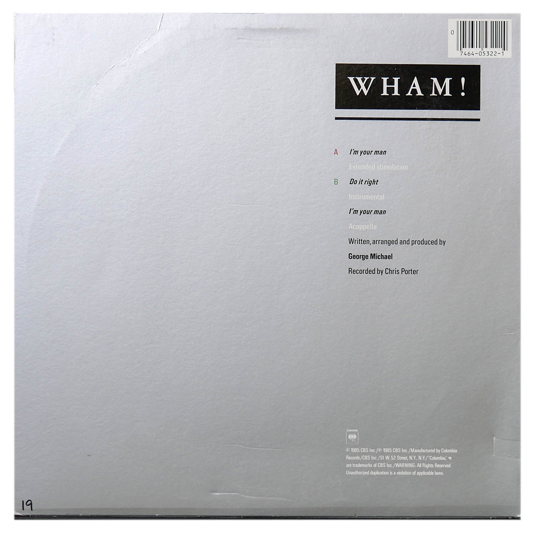 WHAM - I'M YOUR MAN | 12" MAXI SINGLE USADO