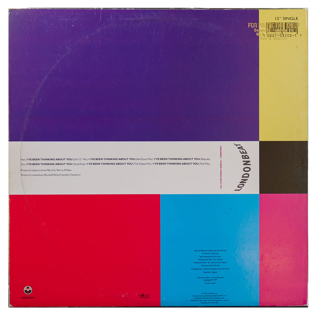 LONDONBEAT - I'VE BEEN THINKING ABOUT YOU | 12" MAXI SINGLE USADO