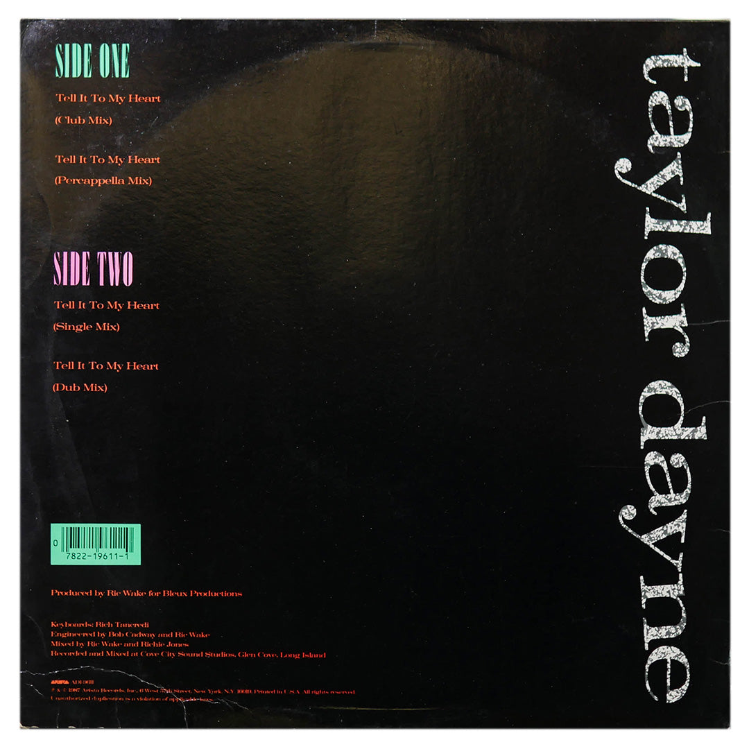 TAYLOR DAYNE - TELL IT TO MY HEART | 12" MAXI SINGLE USADO