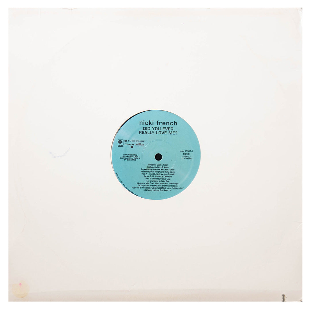 NICKI FRENCH - DID YOU EVER REALLY LOVE ME | 12" MAXI SINGLE USADO