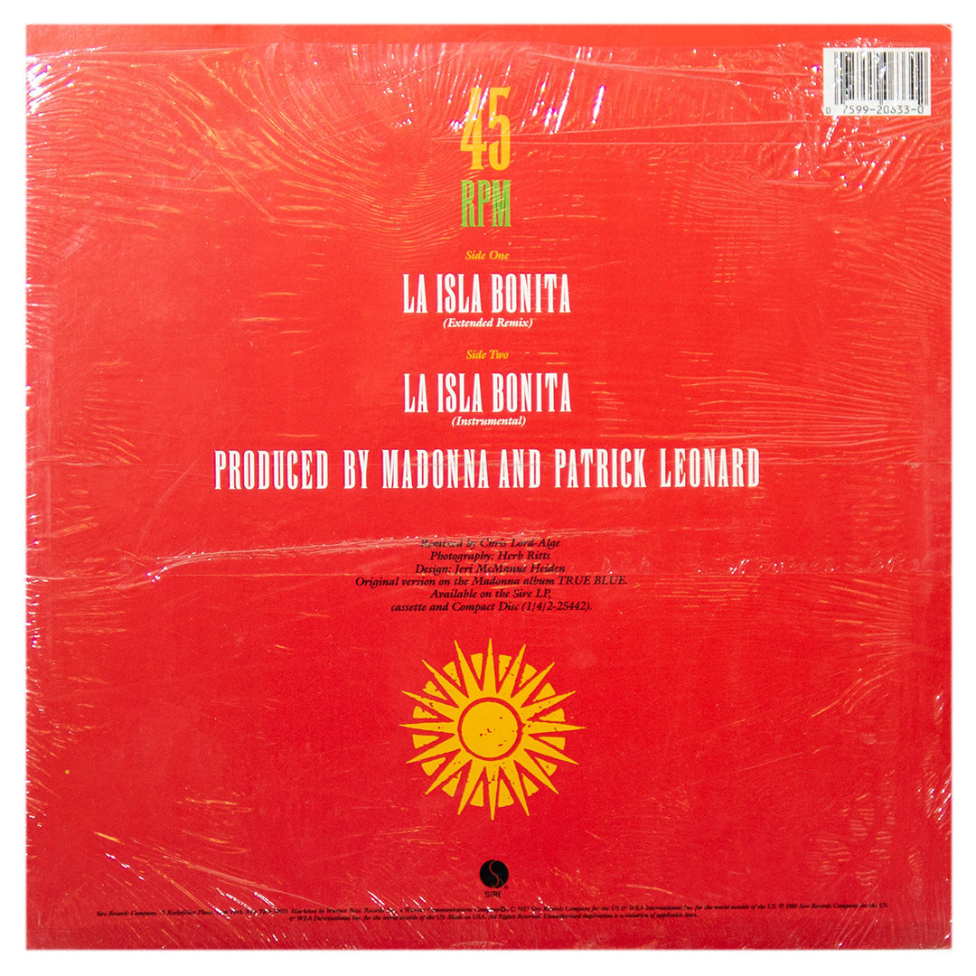 MADONNA - LA ISLA BONITA | 12" MAXI SINGLE USADO