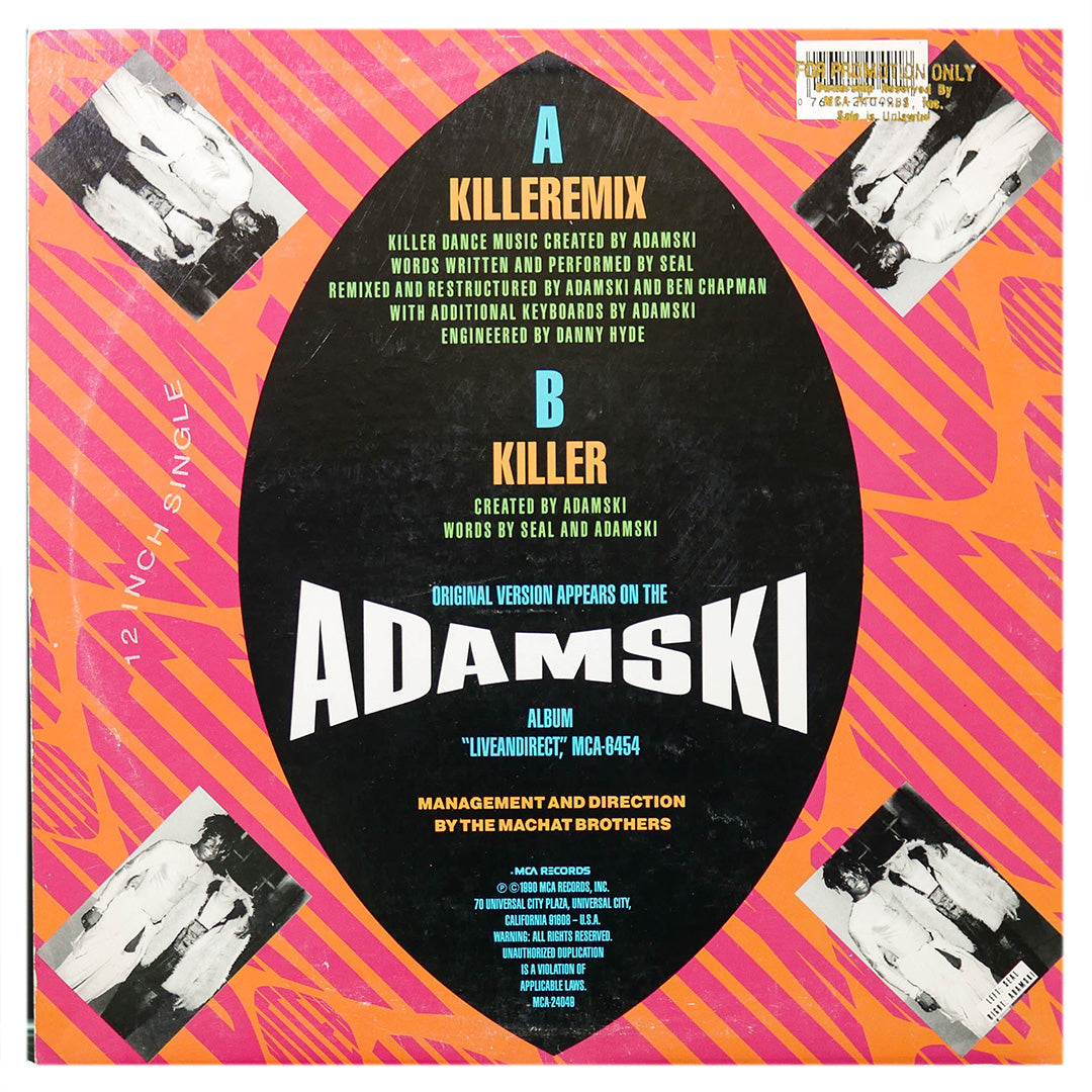 Adamski - Killer | 12" MAXI SINGLE USADO