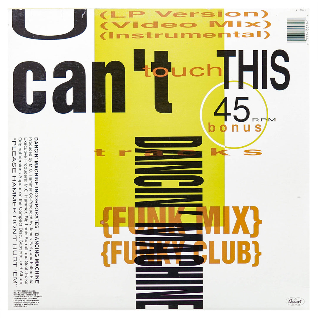 MCHAMMER - U CAN'T TOUCH THIS | 12" MAXI SINGLE USADO
