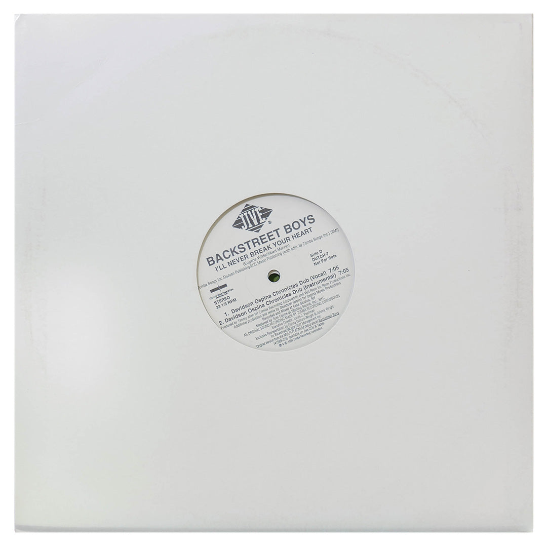 BACKSTREET BOYS - I'LL NEVER BREAK YOUR HEART (2LP) | 12" MAXI SINGLE USADO