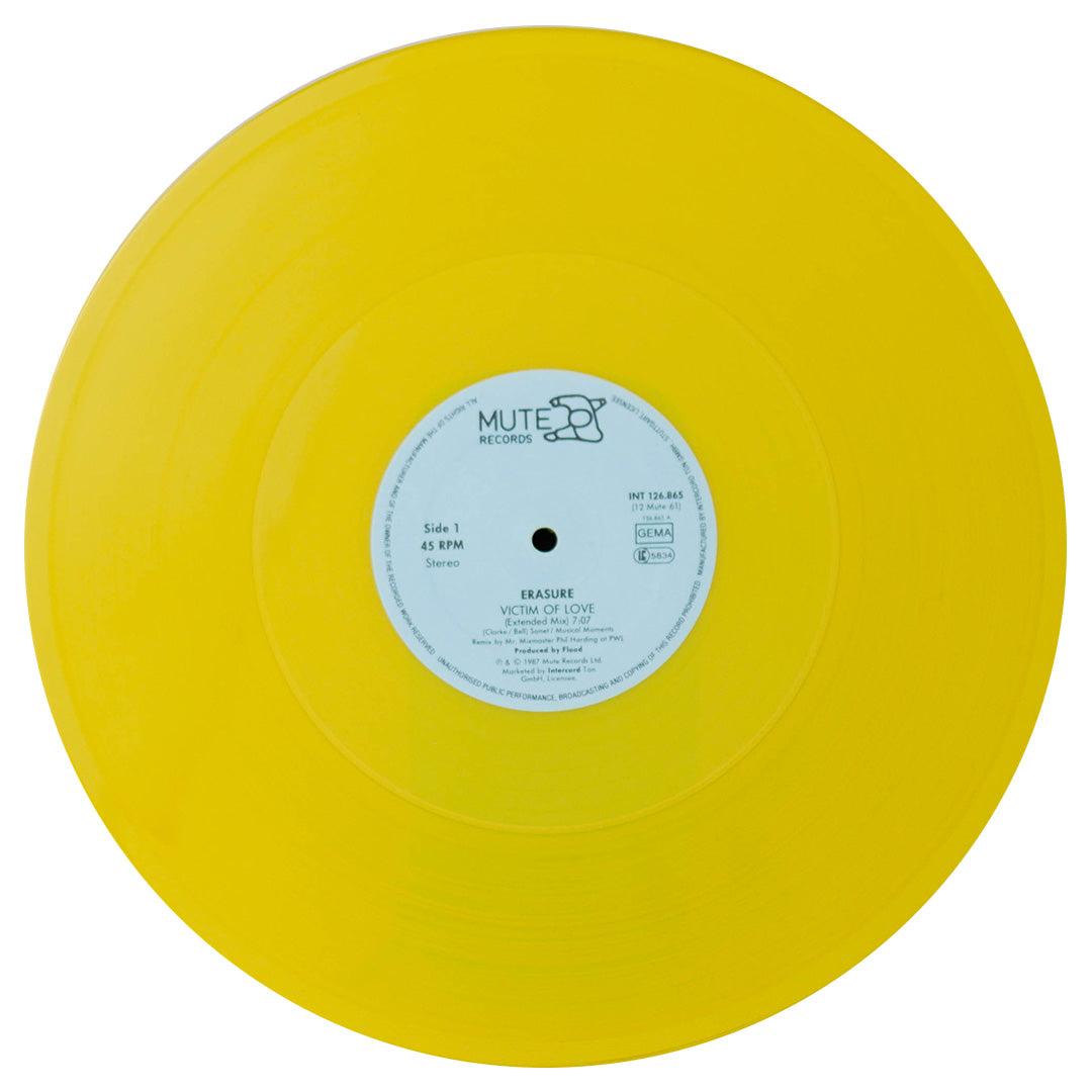 ERASURE - VICTIMS OF LOVE (YELLOW VINYL) | 12" MAXI SINGLE USADO