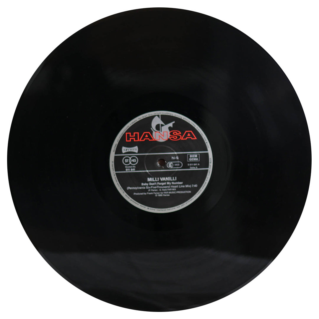 MILLI VANILLI - BABY DON'T FORGET MY NUMBER | 12" MAXI SINGLE USADO