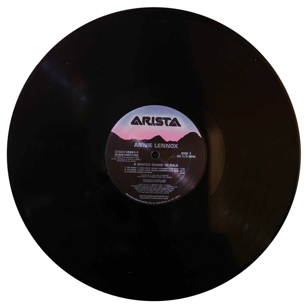 ANNIE LENNOX - A WHITER SHADE OF PALE/NO MORE I LOVE YOU'S REMIX | 12" MAXI SINGLE USADO