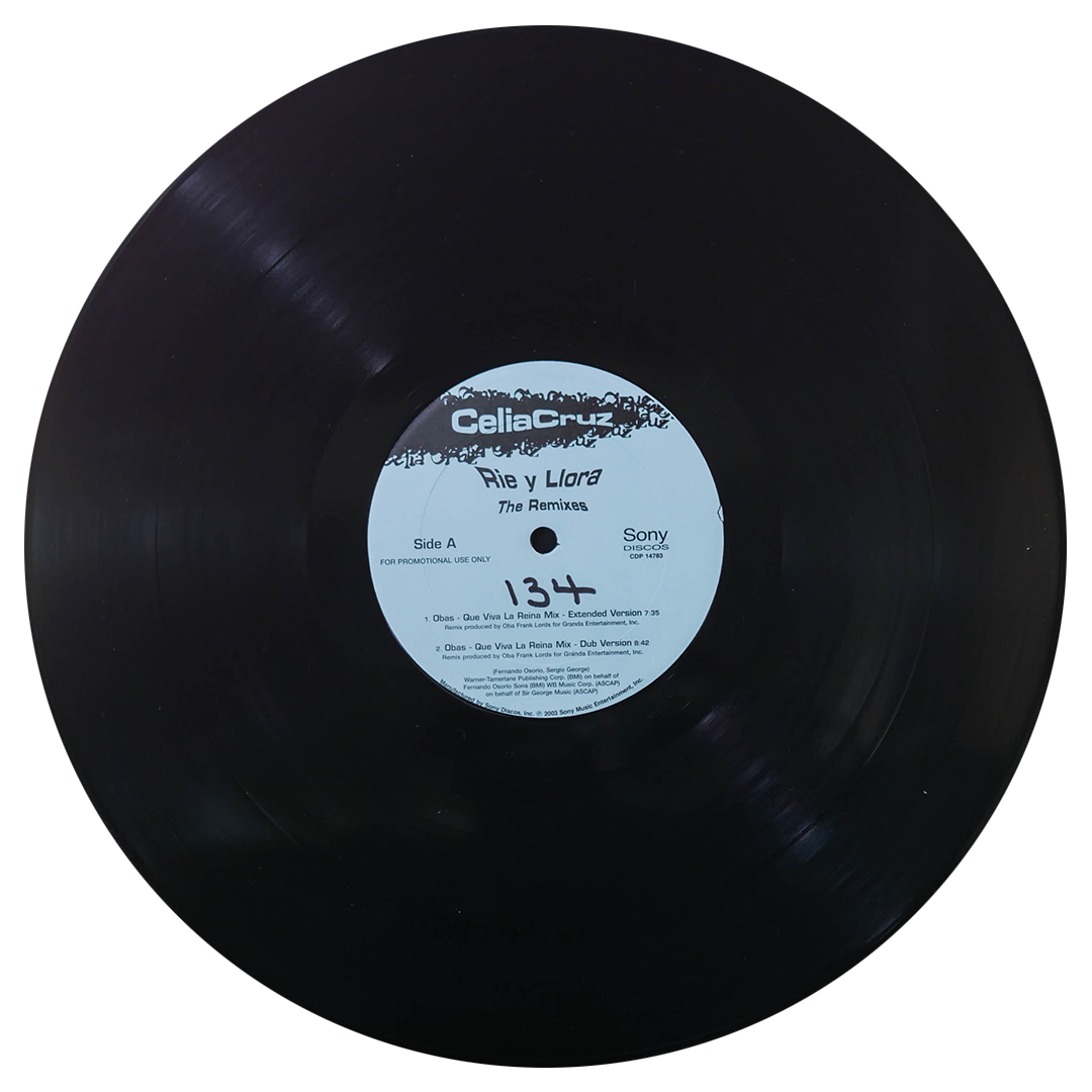 CELIA CRUZ - RIE Y LLORA - THE REMIXES | 12" MAXI SINGLE USADO